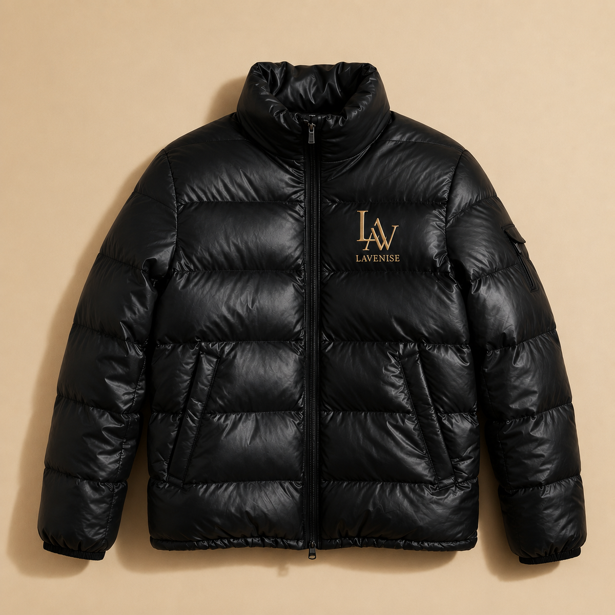 LaVenise Herren Premium-Winterjacke – Schwarz