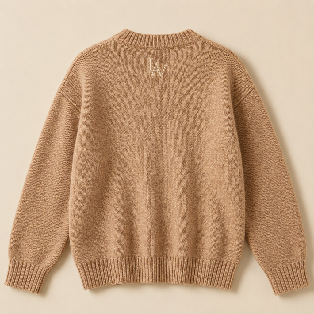 Strickpullover in Karamell