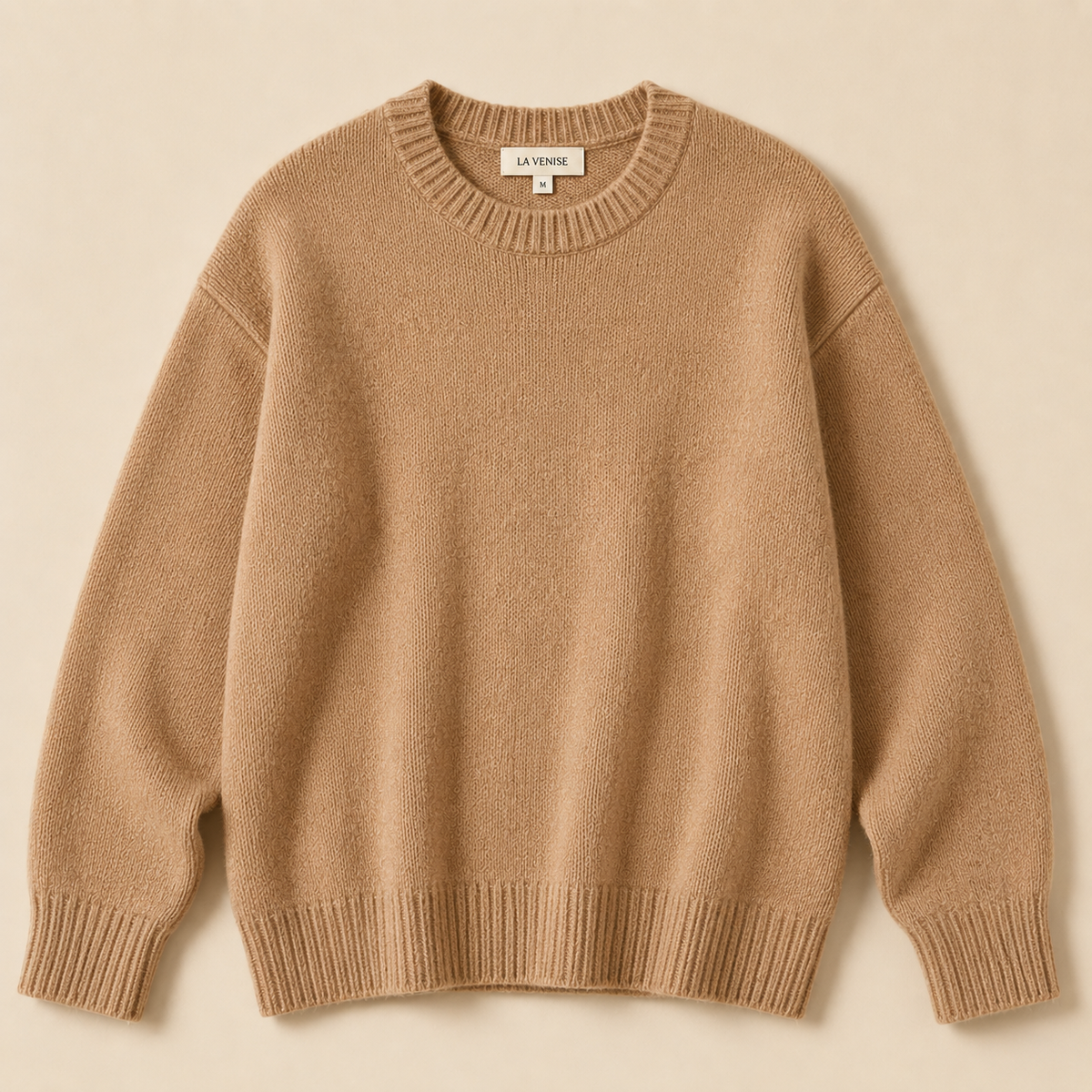 Strickpullover in Karamell